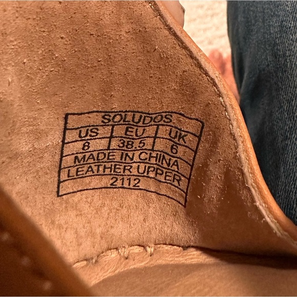 SOLUDOS STRAPY Women's Tan Sandals SIZE 8 - Picture 7 of 9